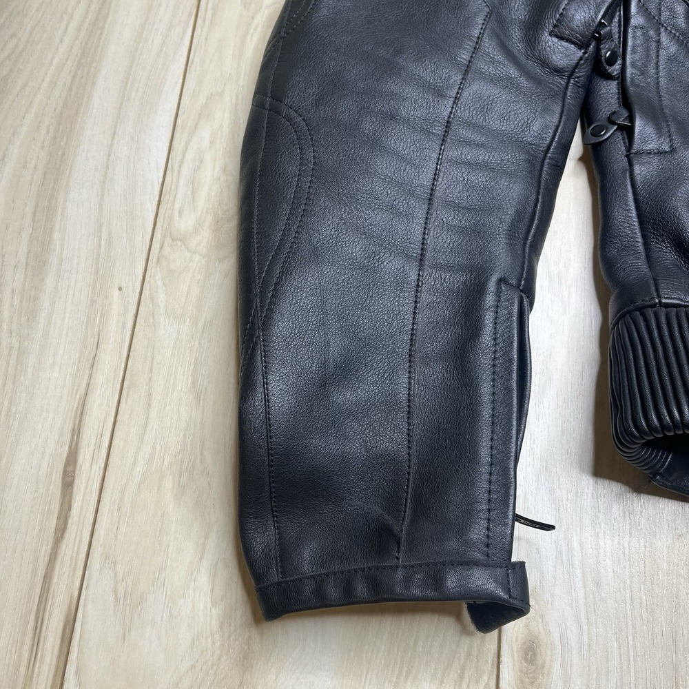 HJC leather Motor Cycle Jacket Cirotech Riding Gear Scotchlite 3M Size 42 - Picture 3 of 16